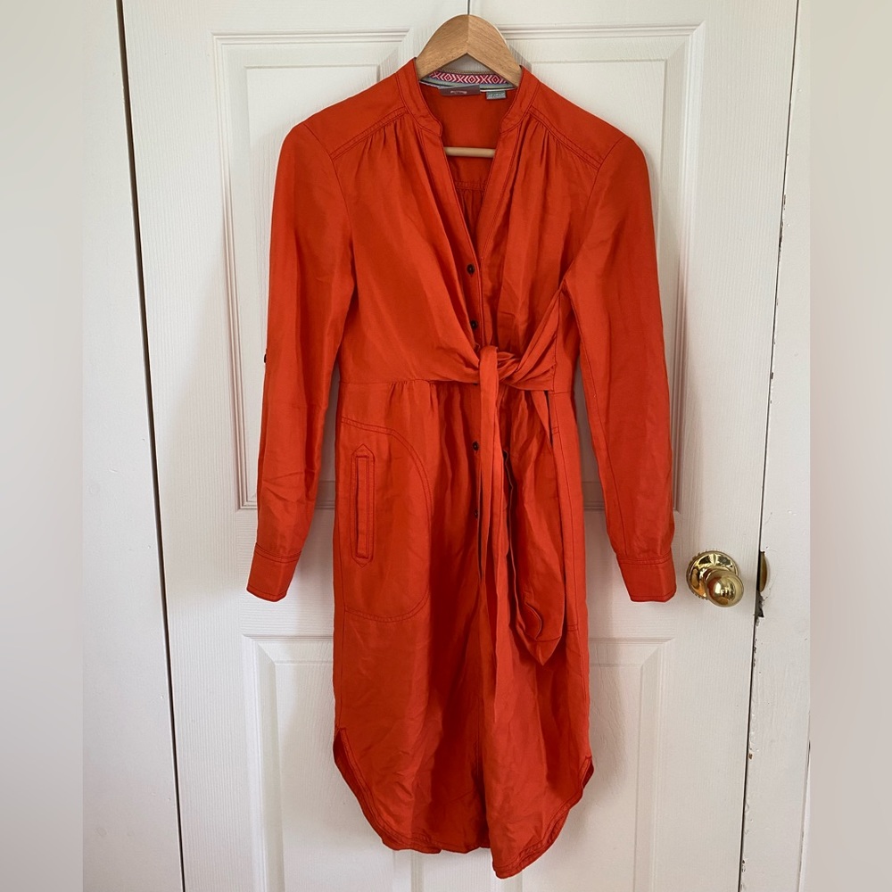 Anthropologie Maeve Pumpkin Orange Dress 0p